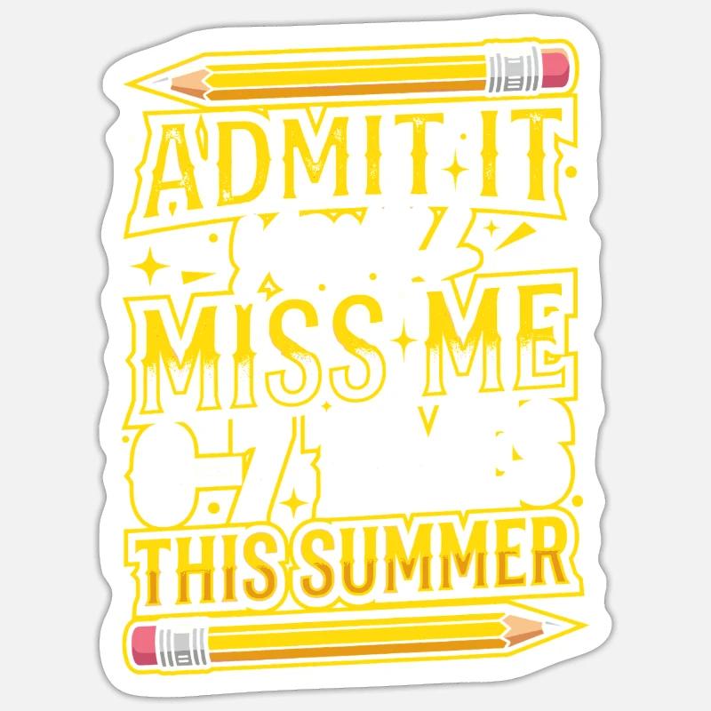 Tilstå det: Savner mig denne sommer - Sticker størrelse S (10 x 10 cm) - mat hvid