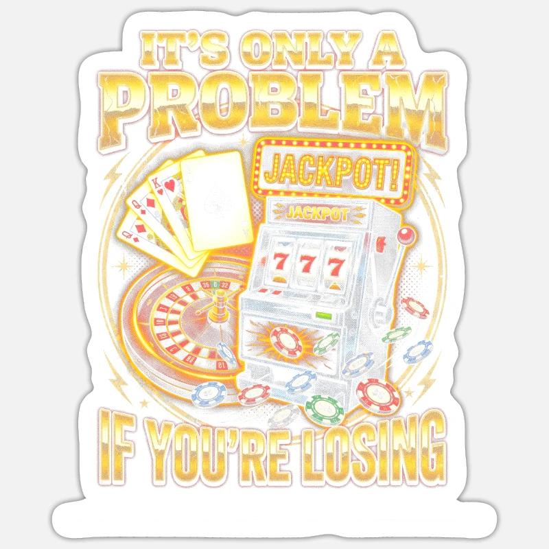 Only one problem: Losing - Sticker size S (10 x 10 cm) - white matte
