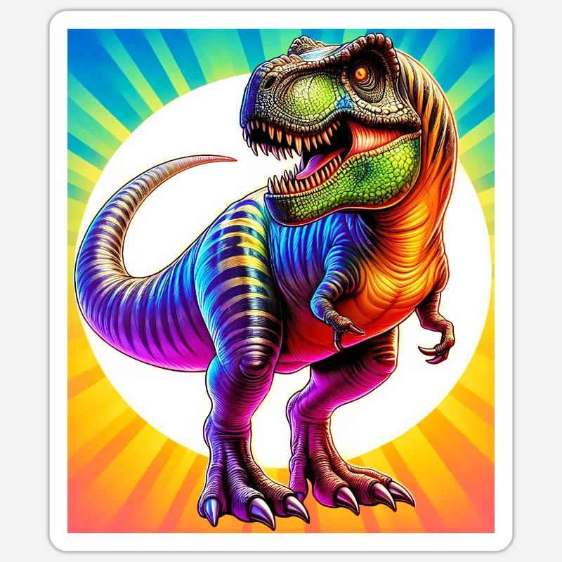 dinosaur - Sticker size S (10 x 10 cm) - white matte