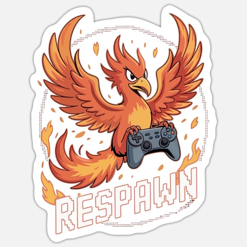 Phoenix Controller Respawn - Sticker size S (10 x 10 cm) - white matte