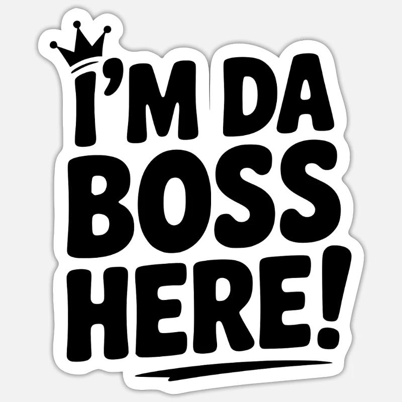 Je suis là ! - Sticker taille S (10 x 10 cm) - blanc mat