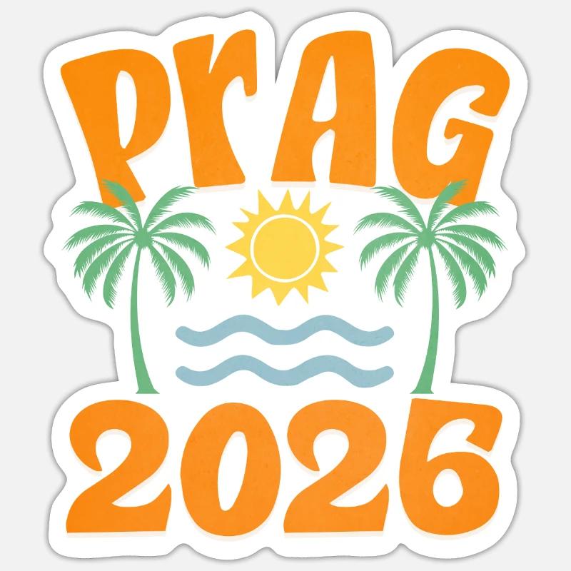 Prag 2026 - Sticker Größe S (10 x 10 cm) - Mattweiß