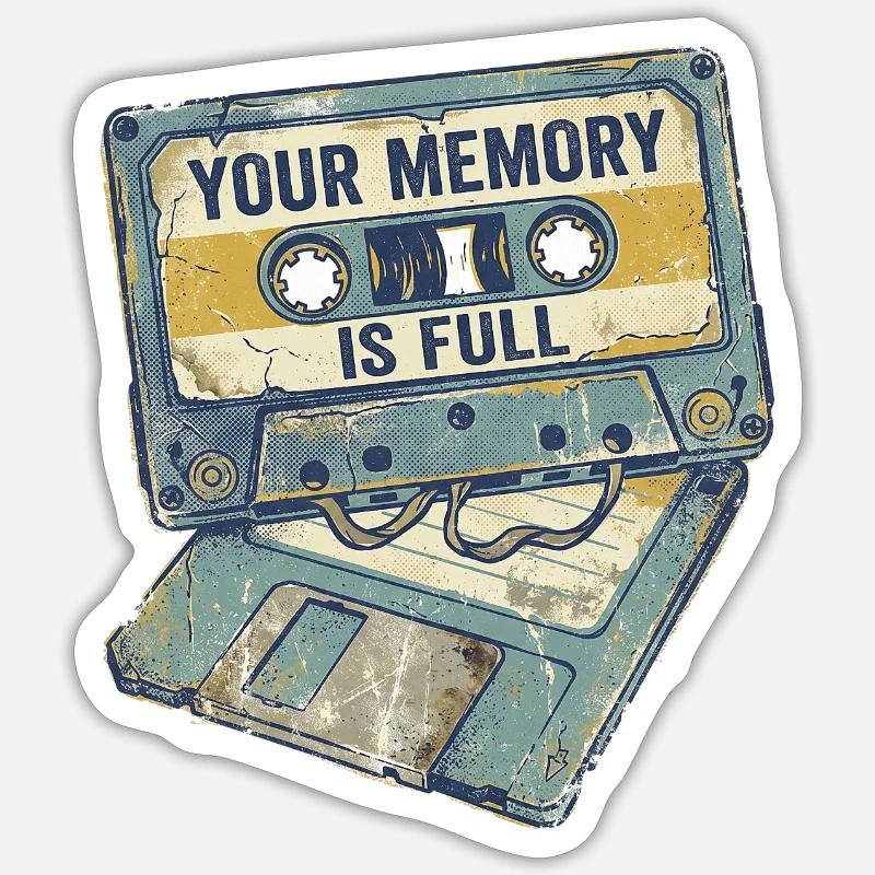 Full Memory - Sticker Größe S (10 x 10 cm) - Mattweiß