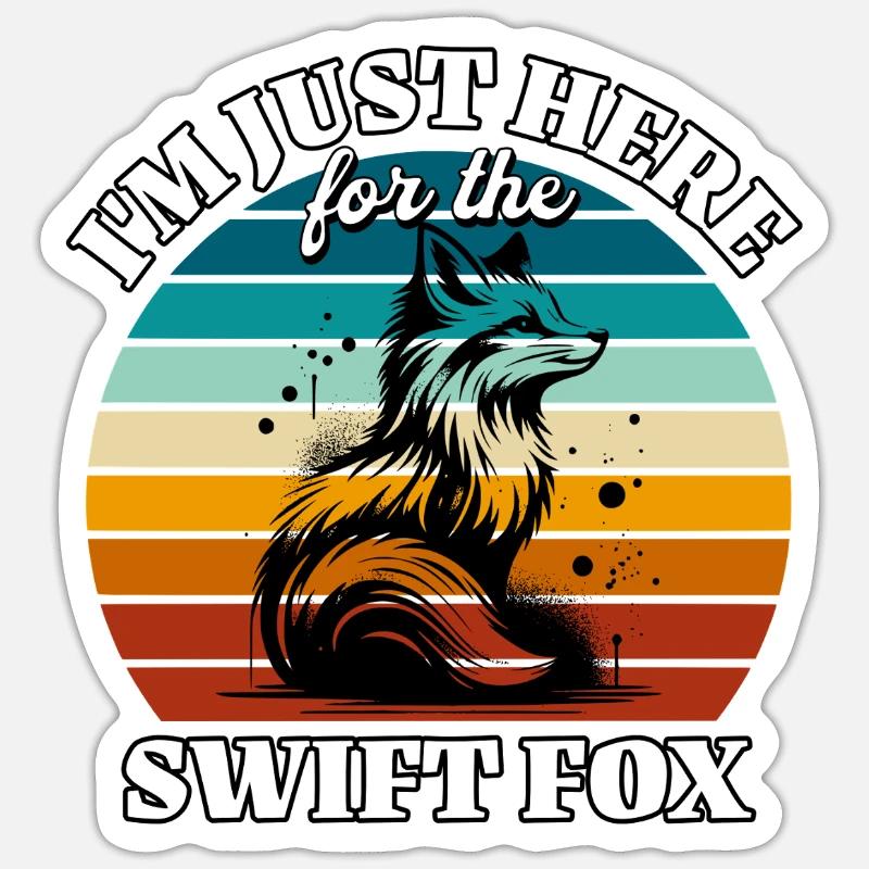 Lustige Swiftfuchs Sprüche - Sticker Größe S (10 x 10 cm) - Mattweiß