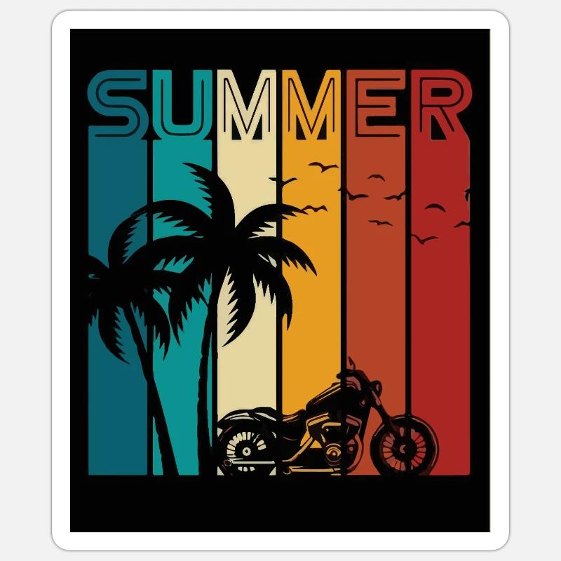 summer - Sticker size S (10 x 10 cm) - white matte