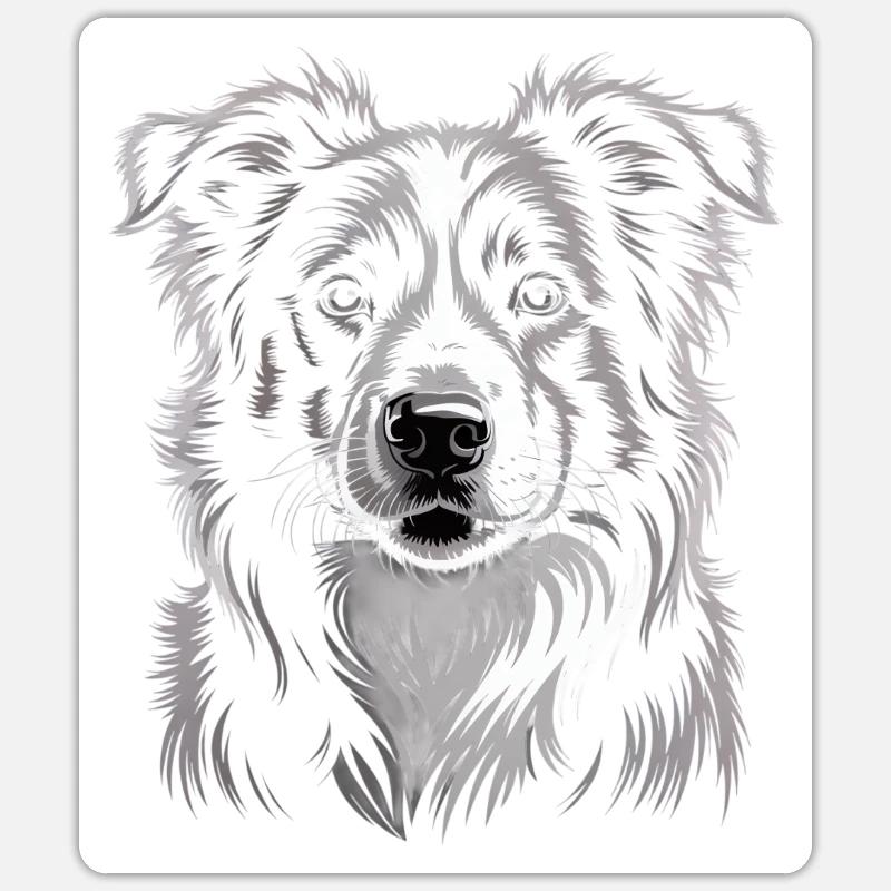 Boder Collie Sticker Größe S (10 x 10 cm)