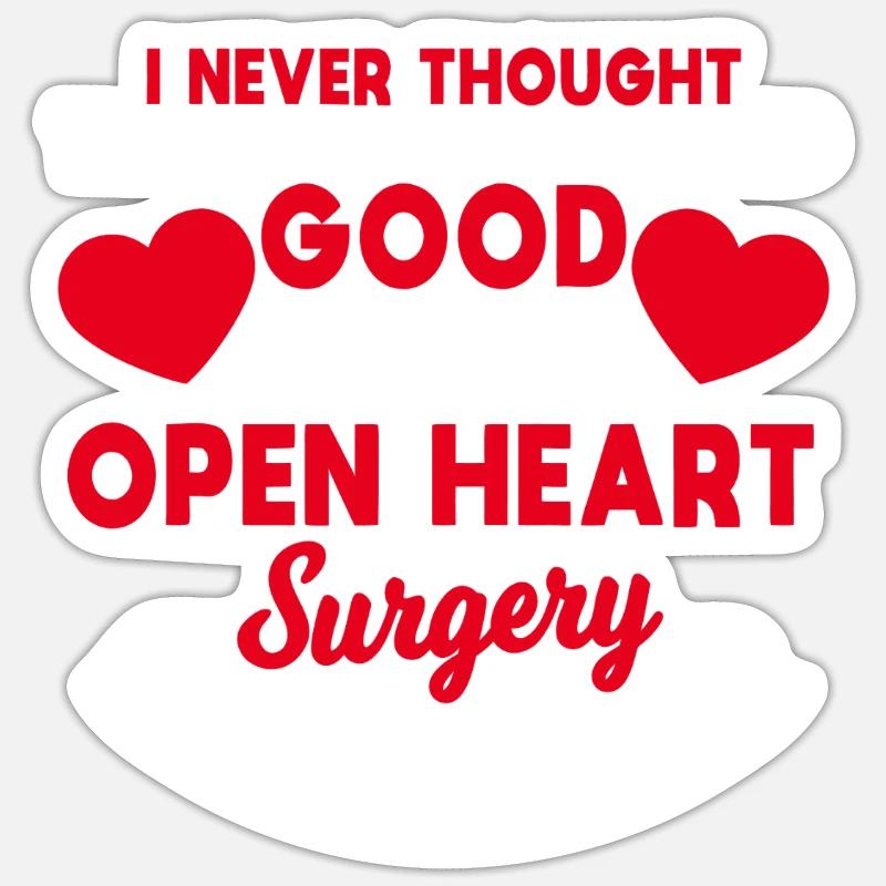 Open Heart Siegestee - Sticker Größe S (10 x 10 cm) - Mattweiß