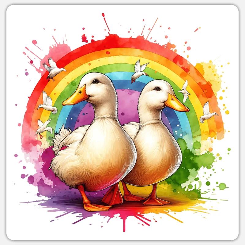 Peking Duck Gift - Sticker size S (10 x 10 cm) - white matte