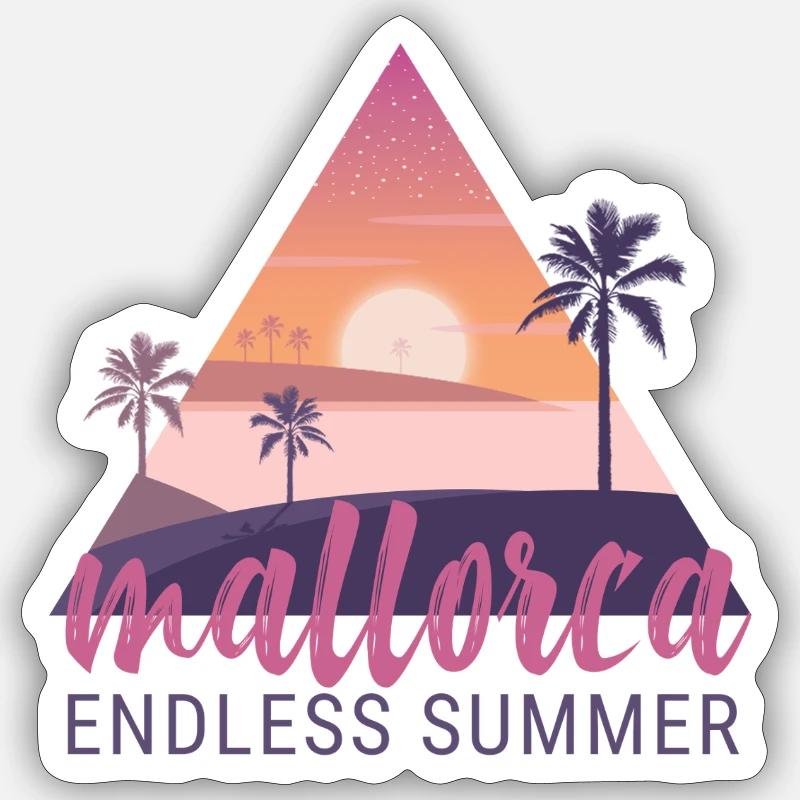 Mallorca Endless Summer Sunset - Sticker size S (10 x 10 cm) - white matte