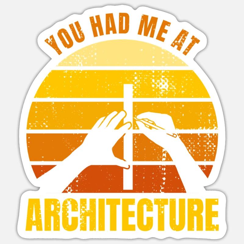 Architects' Saying - Sticker size S (10 x 10 cm) - white matte