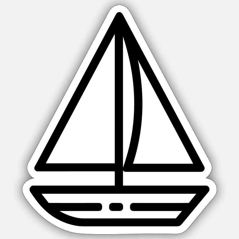 sailing ship - Sticker size S (10 x 10 cm) - white matte