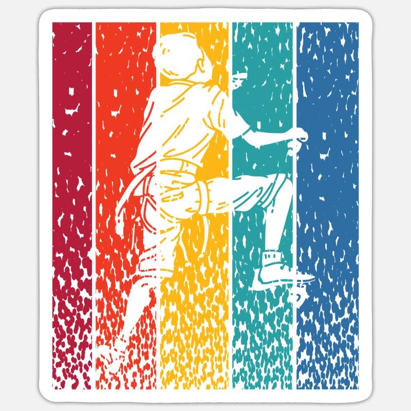 Boulderer Boulder Bouldering - Sticker size S (10 x 10 cm) - white matte
