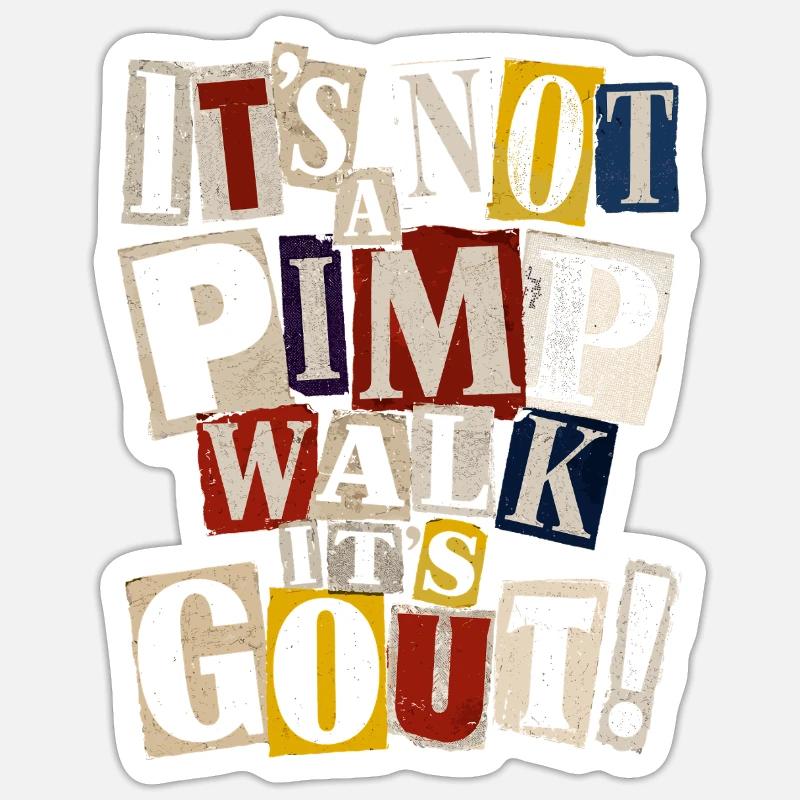 Bunte Buchstaben-Collage Typografie - Sticker Größe S (10 x 10 cm) - Mattweiß