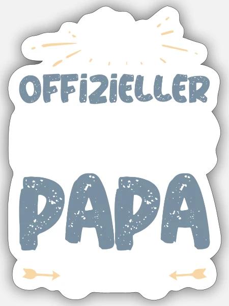 Offizieller Pinscher Papa - Sticker Größe S (10 x 10 cm) - Mattweiß