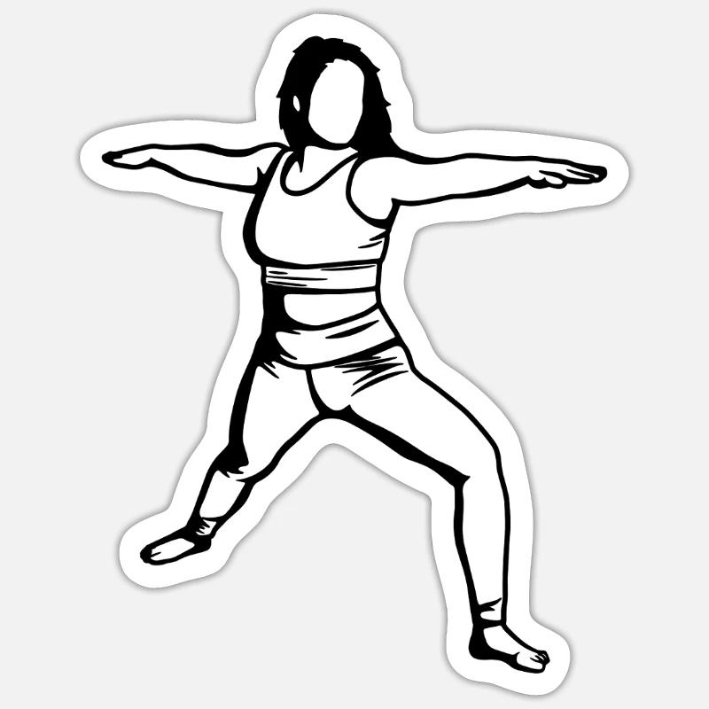 Yogini - Sticker taille S (10 x 10 cm) - blanc mat