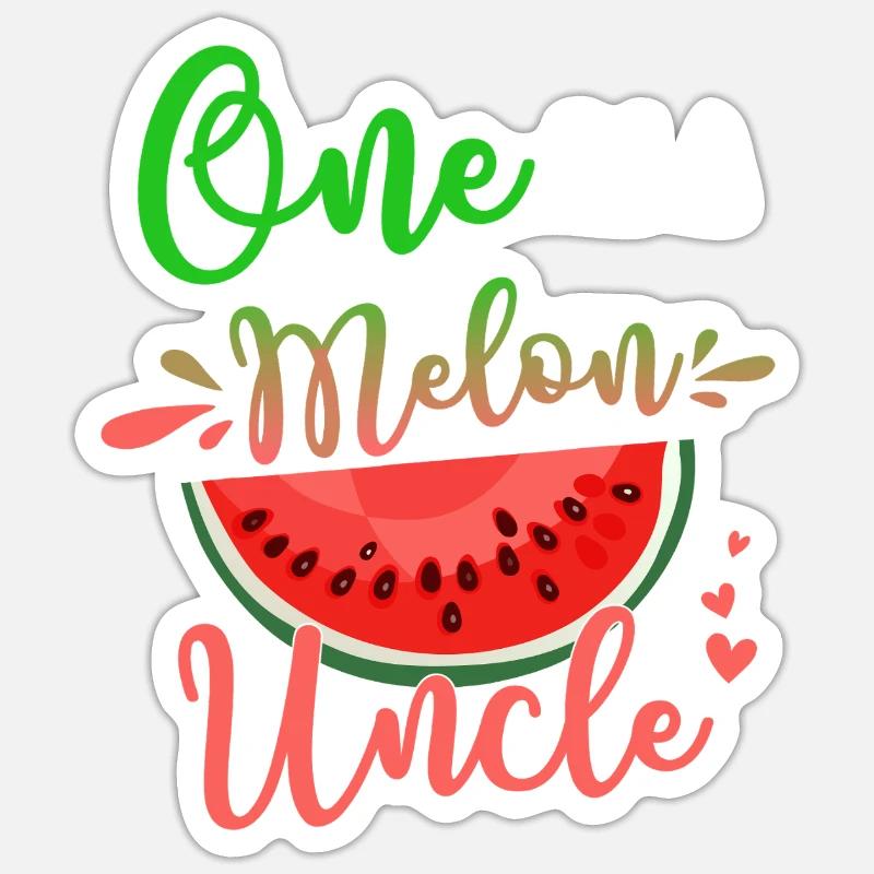 One in a Melon Uncle - Sticker size S (10 x 10 cm) - white matte