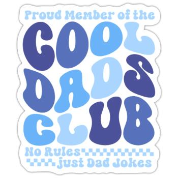 Cool Dads Club - Dad Father's Day Gift - Sticker size S (10 x 10 cm) - white matte - Front