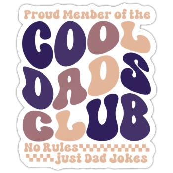 Cool Dads Club - Dad Father's Day Gift - Sticker size S (10 x 10 cm) - white matte - Front