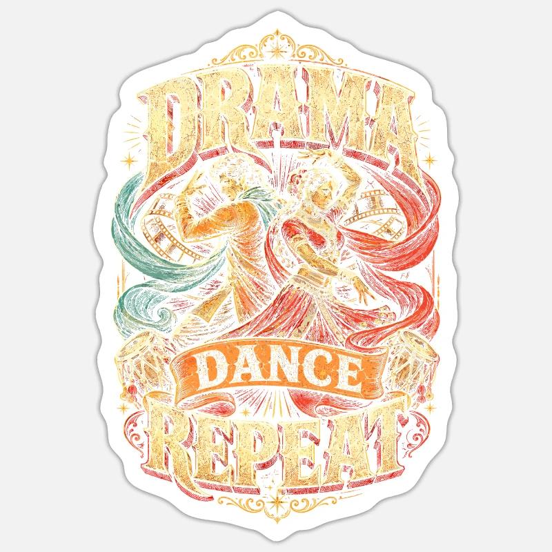Bollywood - Sticker Größe S (10 x 10 cm) - Mattweiß