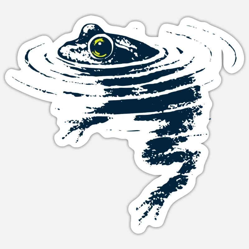 Chill frog - Sticker taille S (10 x 10 cm) - blanc mat