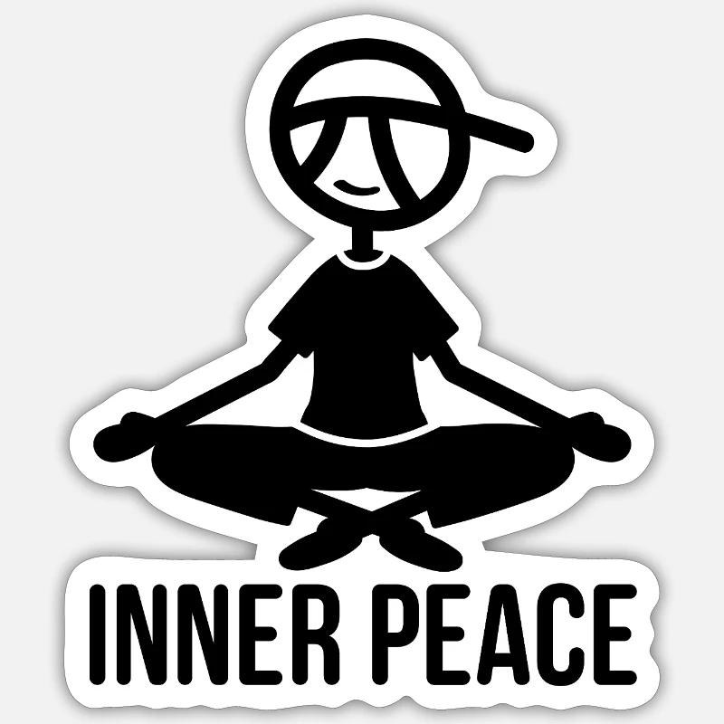 Inner Peace - Sticker size S (10 x 10 cm) - white matte