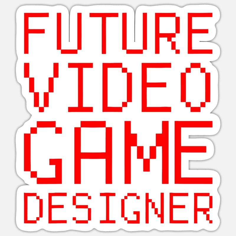 Future Video Game Designer  - Sticker size S (10 x 10 cm) - white matte