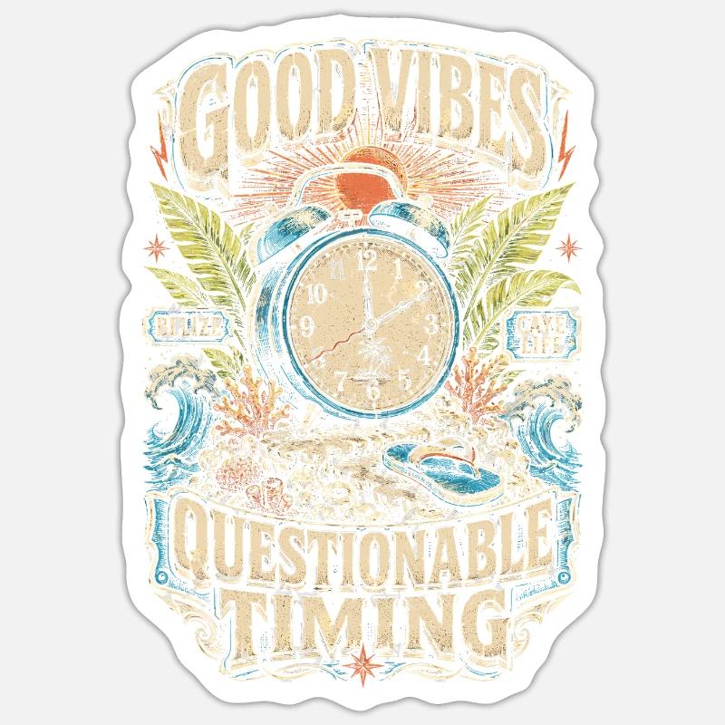 Belize Belizische Wurzel Questionable Timing - Sticker Größe S (10 x 10 cm) - Mattweiß
