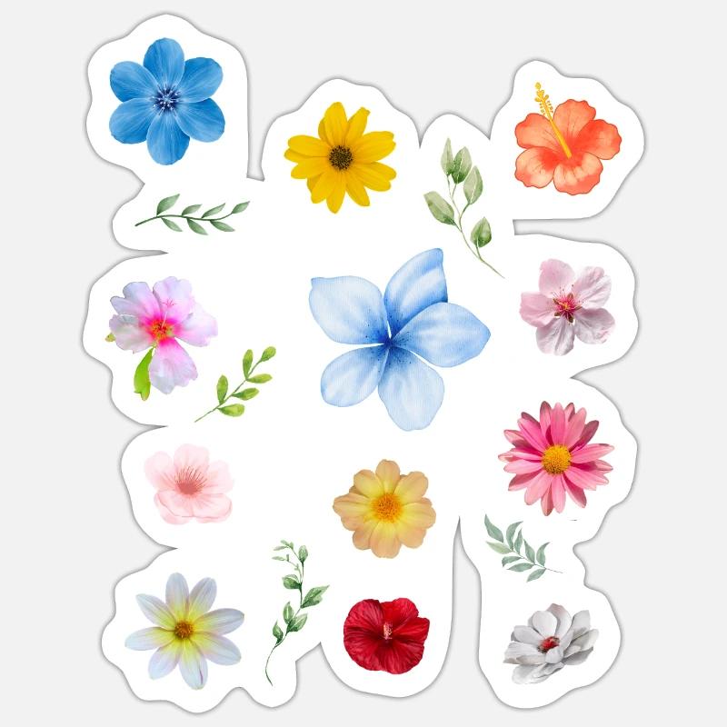 Le printemps arrive - Sticker taille S (10 x 10 cm) - blanc mat