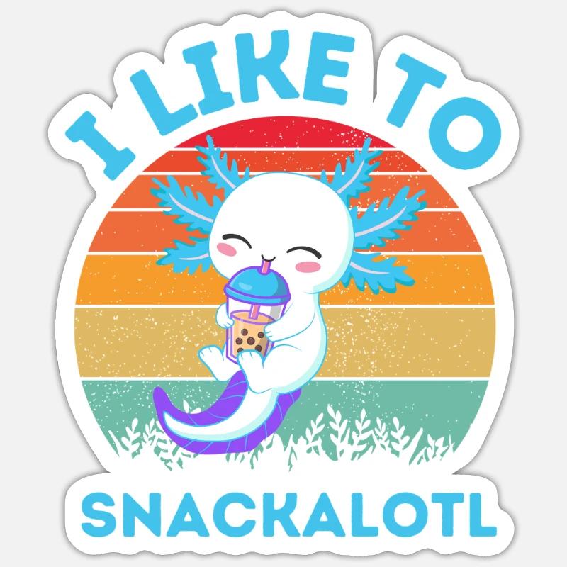 Kawaii Snackheld Bubble Tea - Sticker Größe S (10 x 10 cm) - Mattweiß