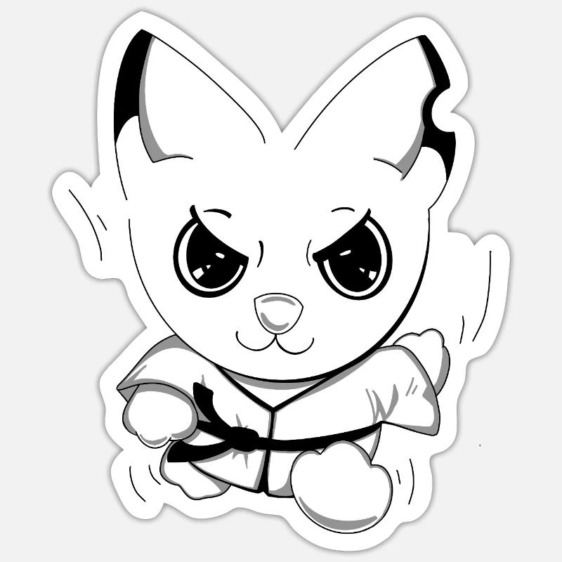 Karateeee - Sticker size S (10 x 10 cm) - white matte