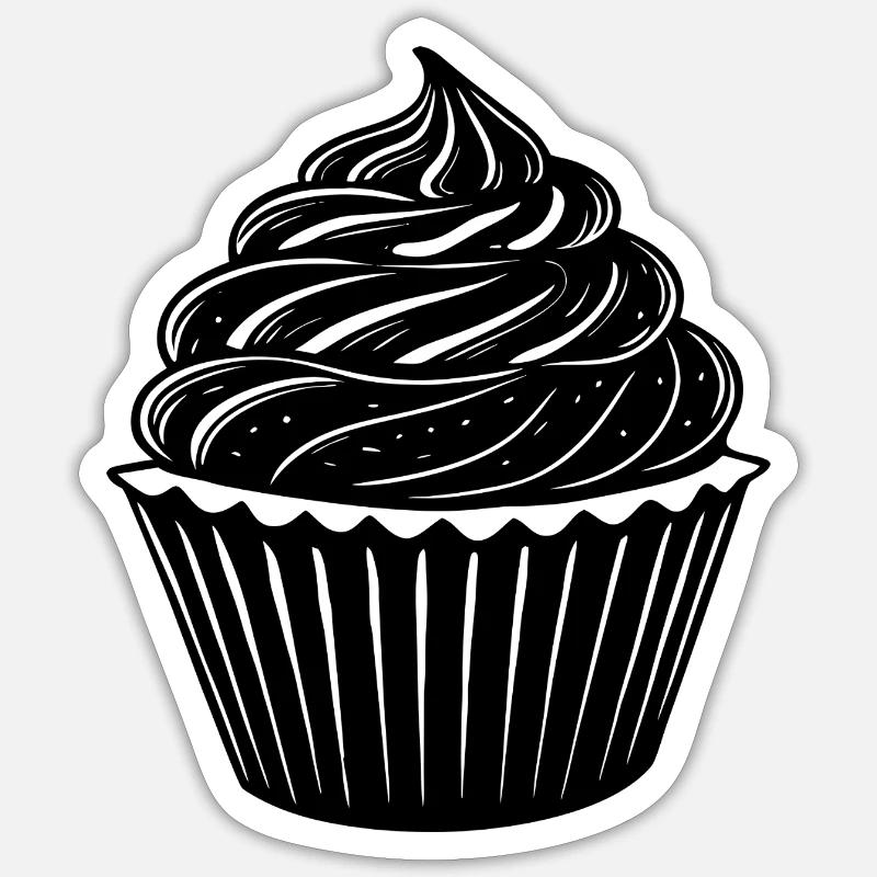 Cupcakes - Sticker size S (10 x 10 cm) - white matte