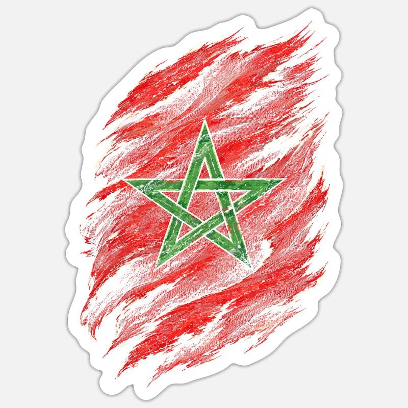 Marocain Marocain Marocain - Sticker taille S (10 x 10 cm) - blanc mat