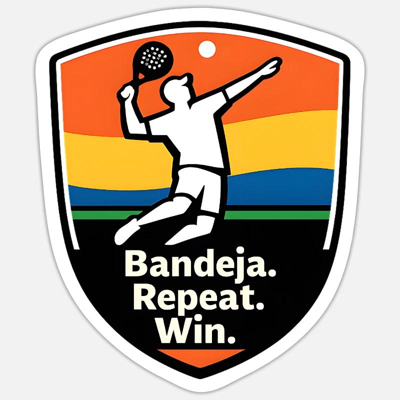 Bandeja Repeat Win Shield - Sticker size S (10 x 10 cm) - white matte