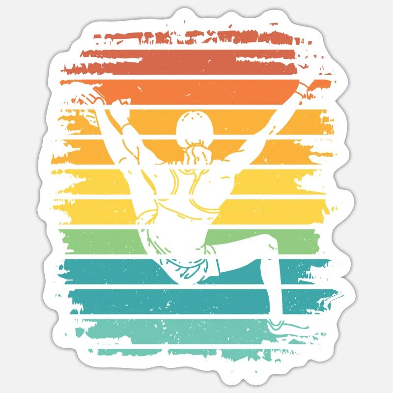 Boulderer Boulder Bouldering - Sticker size S (10 x 10 cm) - white matte