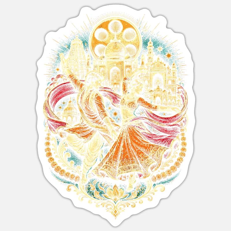 Bollywood - Sticker Größe S (10 x 10 cm) - Mattweiß