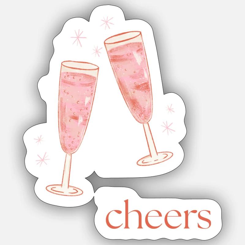 Cheers - Sticker size S (10 x 10 cm) - white matte