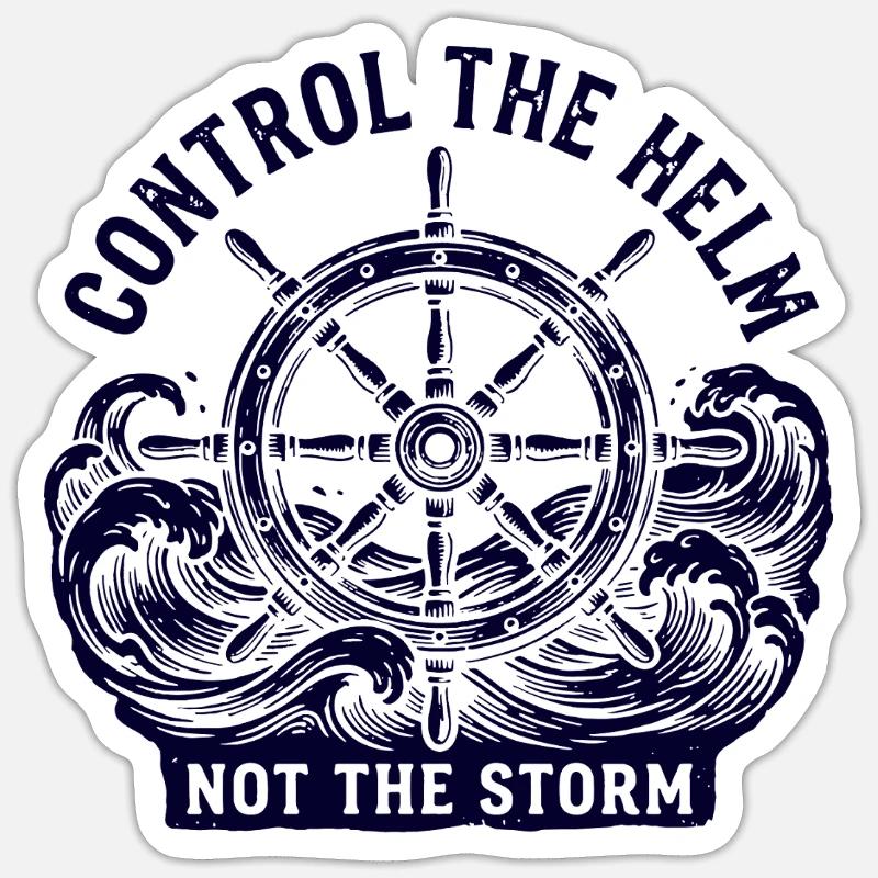 Control The Helm - Sticker size S (10 x 10 cm) - white matte