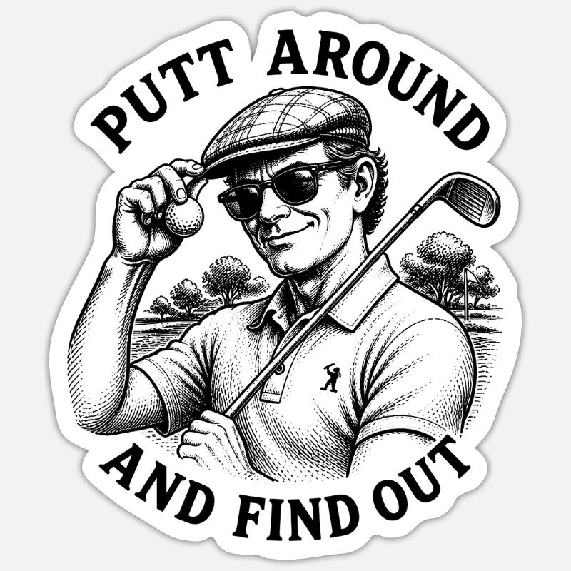 Putt un peu et découvre : - Sticker taille S (10 x 10 cm) - blanc mat