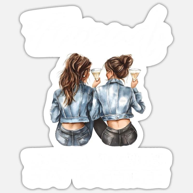 Les amis tuent ensemble - Sticker taille S (10 x 10 cm) - blanc mat