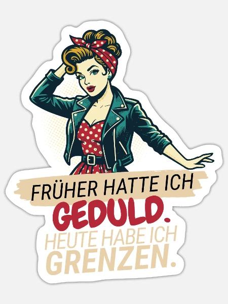 Grenzen Statt Geduld - Sticker Größe S (10 x 10 cm) - Mattweiß