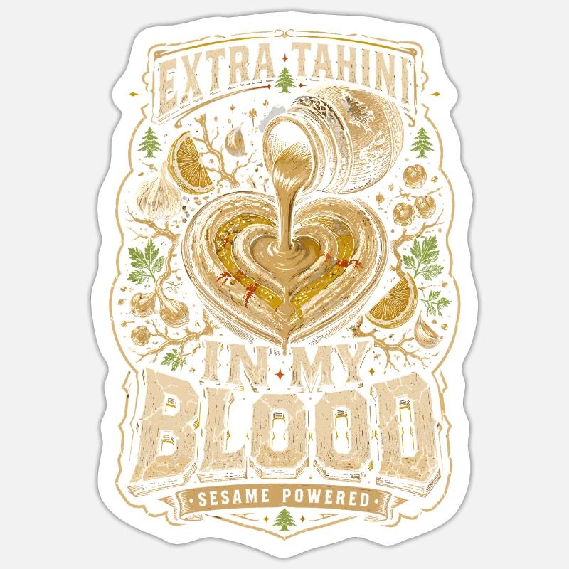 Libanon Libanese Extra Tahini - Sticker Größe S (10 x 10 cm) - Mattweiß