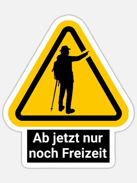 Ab jetzt nur noch Freizeit - Sticker Größe S (10 x 10 cm) - Mattweiß