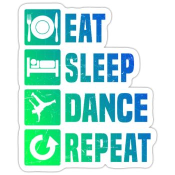 Geschenkidee für einen Breakdancer mit Streetdance - Sticker Größe S (10 x 10 cm) - Mattweiß - Vorne