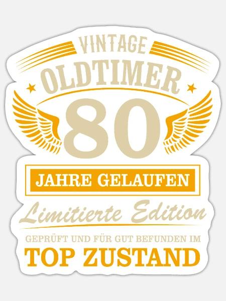 80. Geburtstag Mann Frau Limited Edition 1946 80 - Sticker Größe S (10 x 10 cm) - Mattweiß