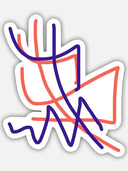 Das abstrakteste Kunstwerk der Welt - Sticker Größe S (10 x 10 cm) - Mattweiß