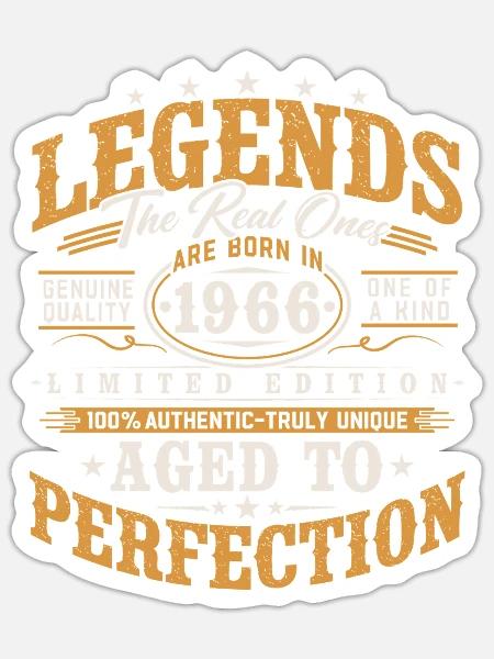 1966 Jahrgang Vintage Geburtstag Geschenk Retro - Sticker størrelse S (10 x 10 cm) - mat hvid
