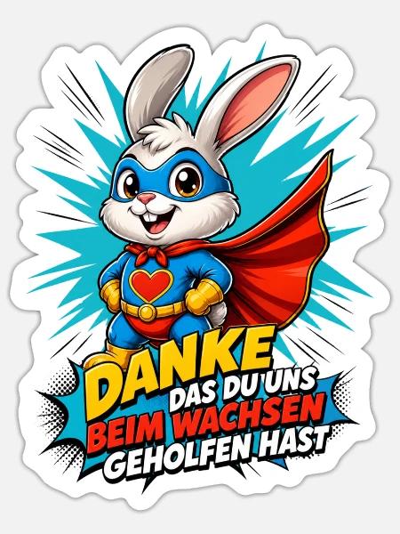 Danke Das Du Uns Beim Wachsen Geholfen Hast! - Sticker Größe S (10 x 10 cm) - Mattweiß