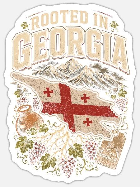 Georgien Georgier Tbilisi Sakartvelo - Sticker Größe S (10 x 10 cm) - Mattweiß