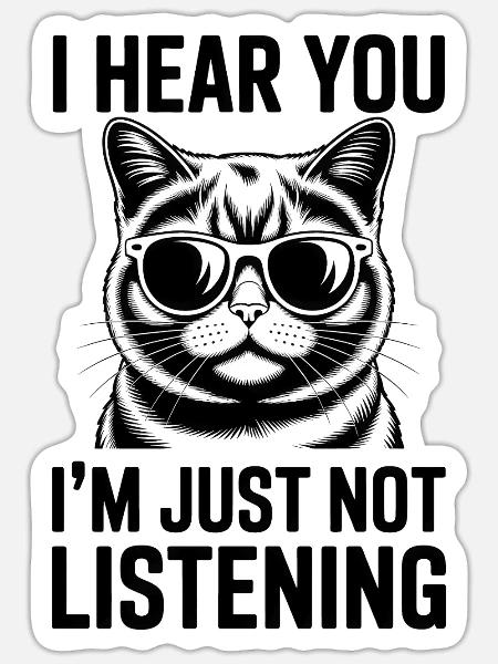 Britisch Kurzhaar Katze Britisch Kurzhaar Geschenk - Sticker Größe S (10 x 10 cm) - Mattweiß