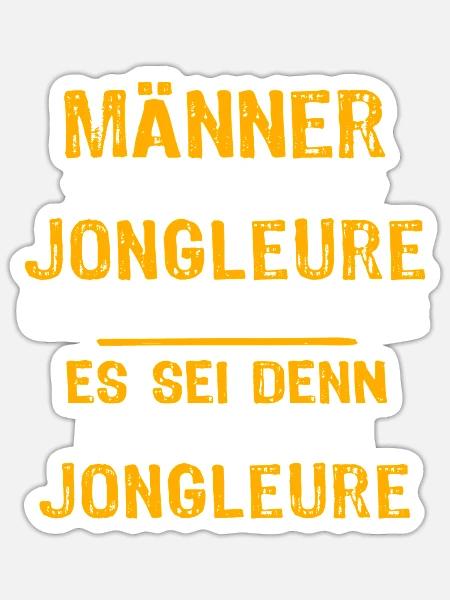 Jongleur Jonglieren - Sticker Größe S (10 x 10 cm) - Mattweiß